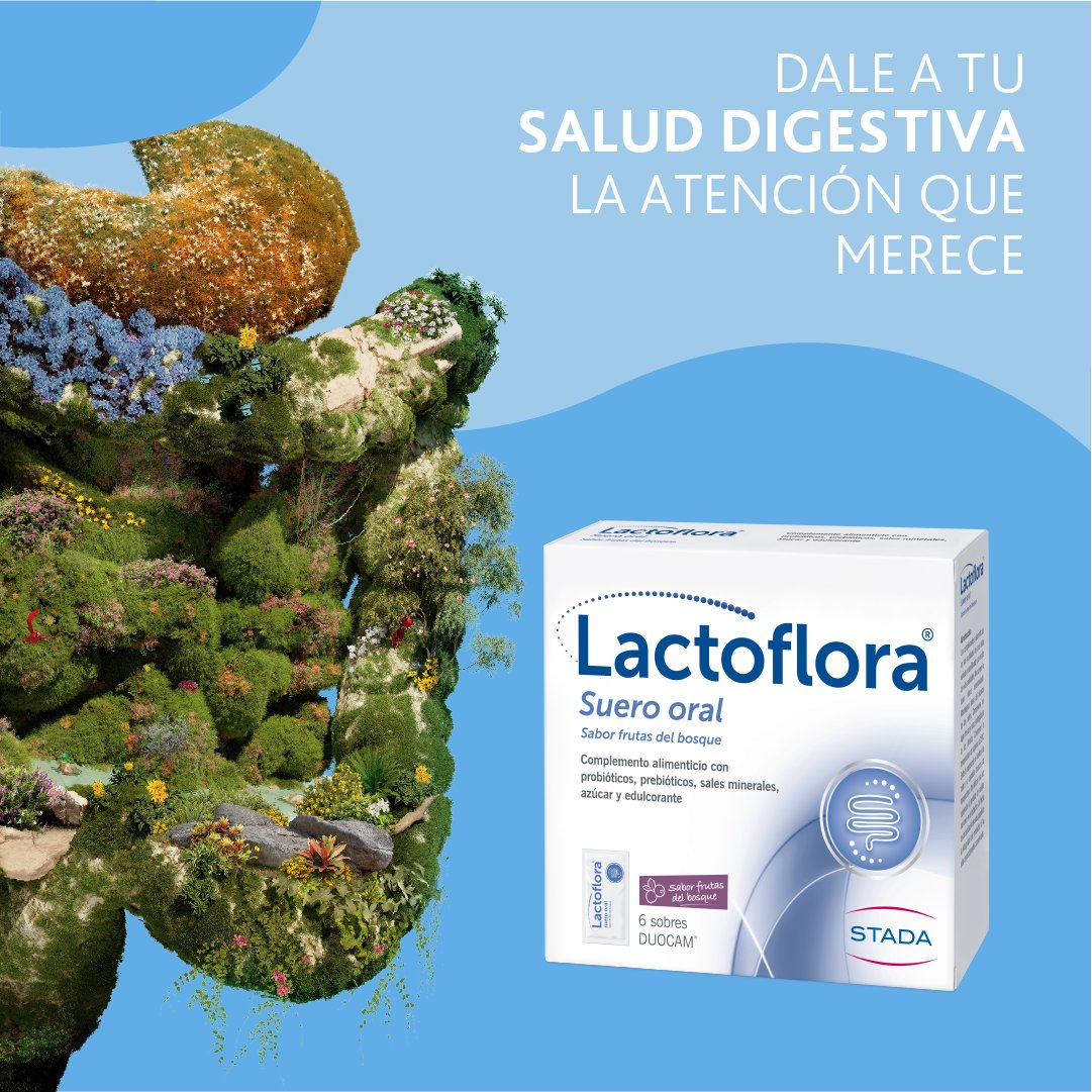 Después de los excesos del finde tu salud digestiva tiene un mensaje importante para ti: “Cuida de mí y mantén el equilibrio”.

Lactoflora Suero Oral con probióticos, fructooligosacáridos y sales minerales, te ayudará a rehidratar y equilibrar tu microbiota intestinal 💧