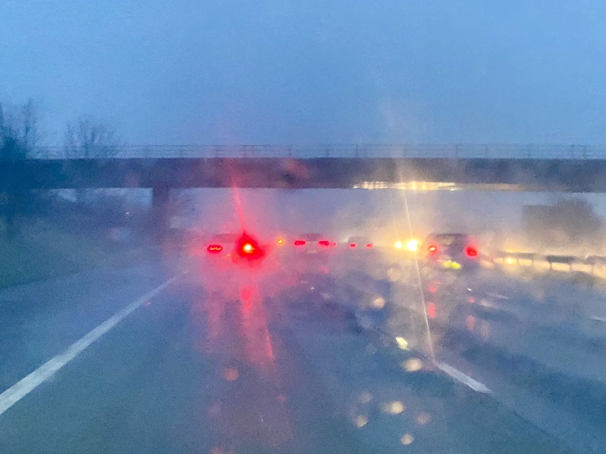 Just look how a rear fog light in the rain completely obscures your vision when driving on an already dangerous road. Turn them off in the rain !!
