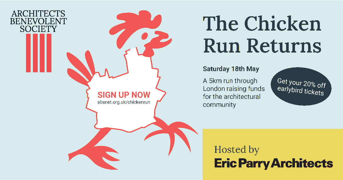 🐔 Save the date! ABS Chicken Run 2024, hosted by #EricParryArchitects, is back! 

May 18th, at 10 am. Let's run, celebrate, and make a difference! 
Get tickets (bit.ly/4b5uGsl ) – early birds enjoy 20% off with the code 'EARLYCHICKEN24'! 🚀 
#ABSChickenRun #LondonRun