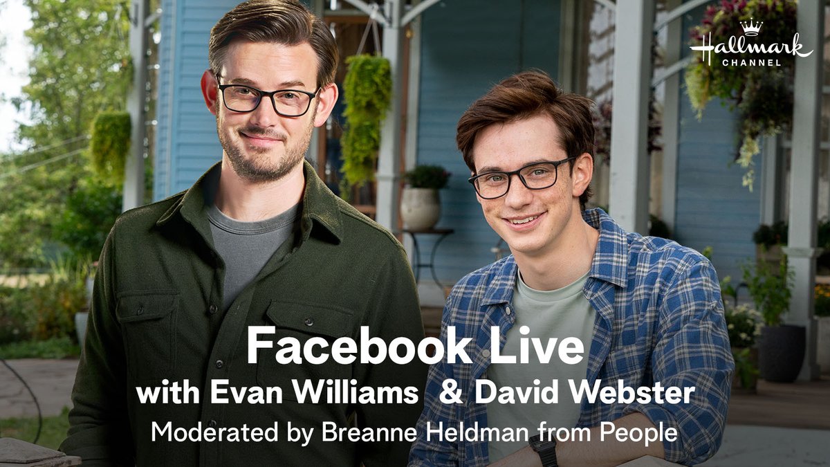 hallmarkchannel's tweet image. Join @TheWayHomeHC&apos;s @evan_m_williams and #DavidWebster for a live conversation moderated by @BreanneNYC from @people today at 1pm ET on @HallmarkChannel&apos;s Facebook page.