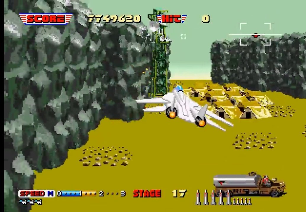 HoraSeguera's tweet photo. Es una locura lo que fue After Burner II en las máquinas arcade.

Lanzado en 1987, cuenta con una fluidez tremenda gracias a sus 60 FPS, acción desenfrenada de principio a fin y con un sistema de escalado de sprites que sólo SEGA sabía hacer. Yu Suzuki es un mago.

#AfterBurnerII https://t.co/5gkJdo1Urp