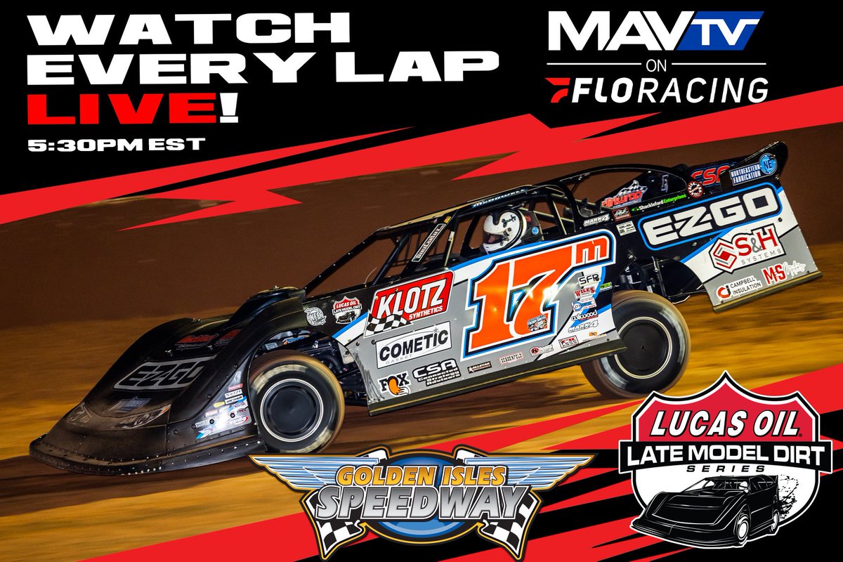 According to sources it was 2006 the last time MacDaddy tried his luck at Golden Isle Speedway, if you’re here be sure to stop by the Lucas Oil Souvenir Trailer to pick up your McDowell Merchandise!! 
#LucasDirt #SuperBowlOfRacing Or watch us Live on MavTV on FloRacing! 5:30pm