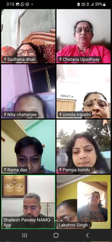 nilima_bjp's tweet photo. Attended a Virtual Meeting with @BJPMM4Bengal conducted on #ViksitBharatAmbassador and #MahilaMorcha1CrSelfies by National Team Shri @shaileshkpandey ji & Smt @SujataPadhyBJP ji
@chetanaupadhya2 ji & @ItsMrsSingh
#HumaraAppNamoApp https://t.co/GEFBxZgIGL