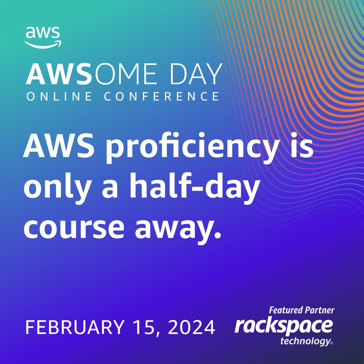 Want to get started in the #Cloud? #AWSomeDay is the right place. In just half a day with <a href="/awscloud/">Amazon Web Services</a>, you’ll understand the structure and fundamentals of all things cloud. Book your virtual seat for Feb 15, 2024: go.aws/426lTT5. ⭐ 

<a href="/AWS_Partners/">AWS Partner Network</a> <a href="/AWSEvents/">AWS Events</a> #AWSPartner
