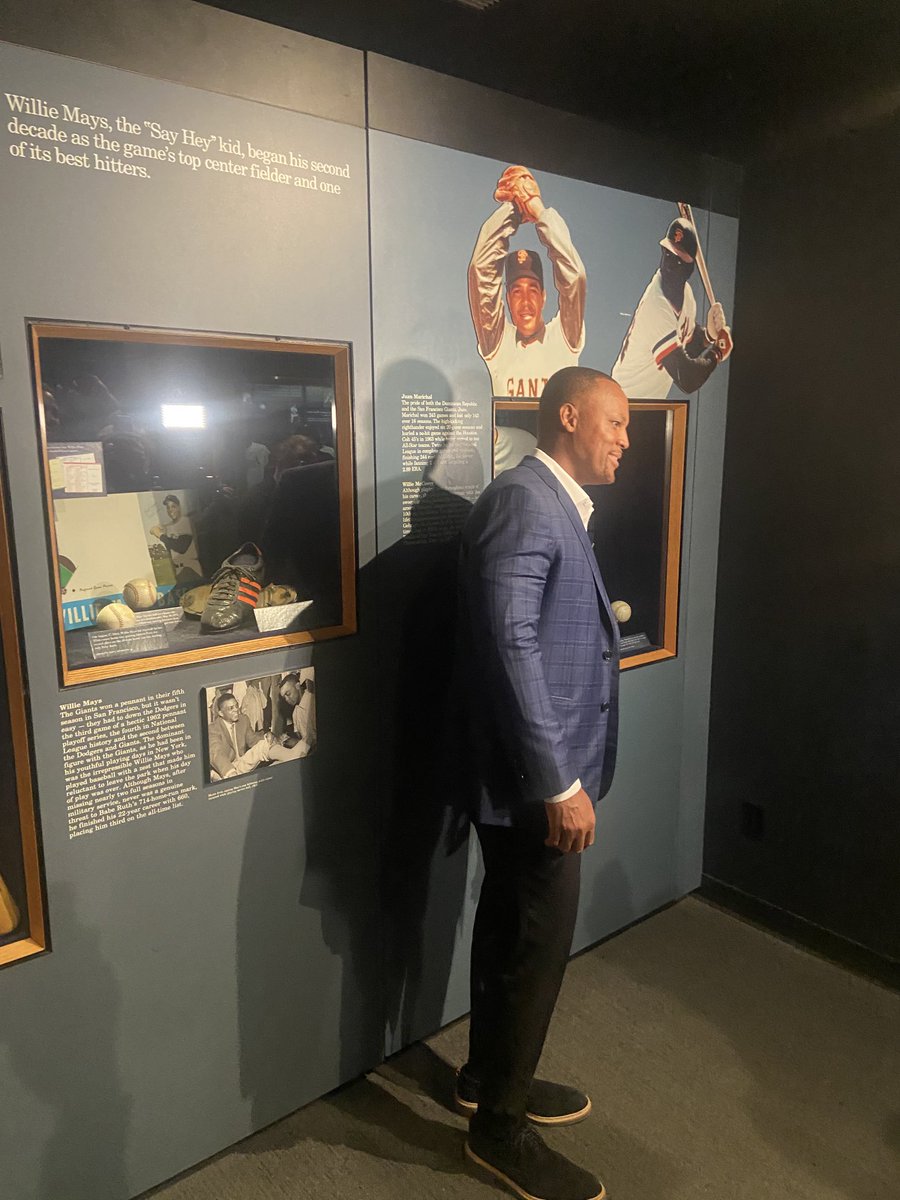Adrian Beltre took a tour of the National Baseball Hall of Fame and Museum today. He posed in front of an exhibit honoring Juan Marichal, the first Dominican native elected to the Hall of Fame.