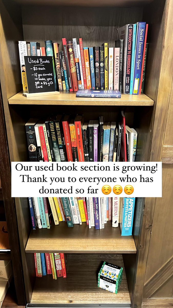 Did you know we take in and sell used books? 

Used books are $3 each to buy - and if you donate 10 books, you will receive a $5 gift card. If you have any questions, just send us a message here or at drewsbookstoreva@gmail.com

Check out our selection below!

#indiebookstore #va