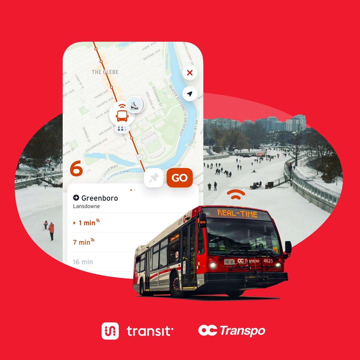 Big day for our friends in Ottawa: 🍾 @OC_Transpo has upgraded their real-time 🌷 Which means you can (finally!) use GO crowdsourcing in our nation's capital 🎯 Better source data + GO = the best bus locations in Bytown ⛸️ This update laces-in better trip cancellation info, too!