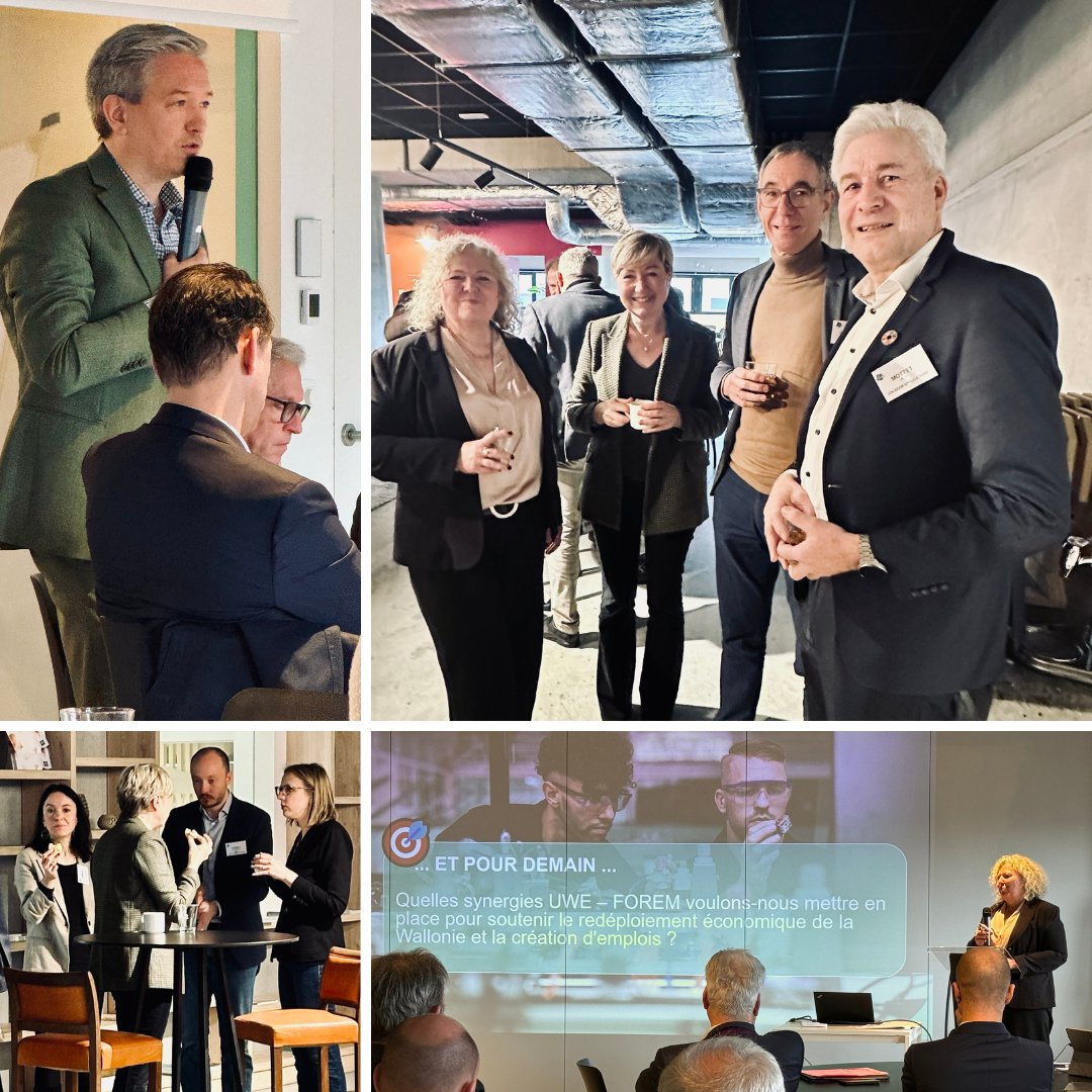Bel échange de vues, ce matin, entre <a href="/raymonde_yerna/">Raymonde YERNA</a>  et les membres de notre comité stratégique.
Une volonté partagée de construire des ponts pour booster l’#emploi en #Wallonie.
#EntreprisesWallonnes