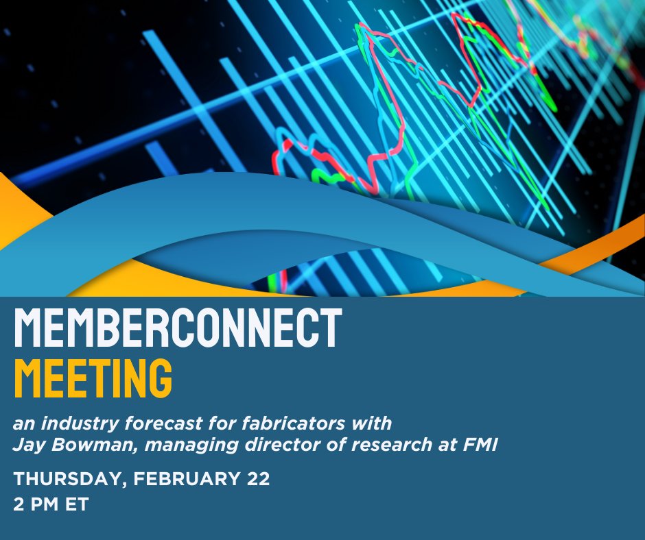 🤝Join ISFA on February 22 at 2PM ET, for the first MemberConnect Meeting of 2024, as we hear from Jay Bowman, partner and managing director of research and analytics for FMI. 👉Read more and register now at ISFAnow.org #ISFAnow #Forfabricators #MemberConnect