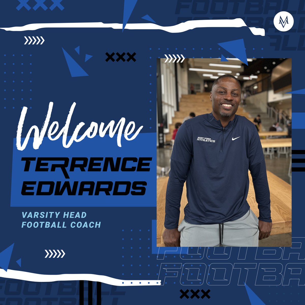🏈 Exciting news at Mount Vernon! Introducing our new Varsity Head Football Coach, Terrence Edwards! 🌟 From UGA record-breaker to coaching maestro, Coach Edwards brings a legacy of excellence. 🏆 Read more here: mountvernonschool.org/mount-vernon-s…