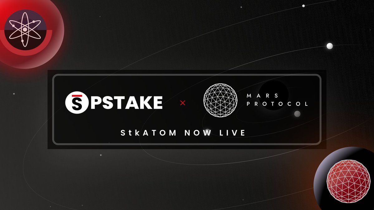 1/ New day, new stkATOM utility 🫡

stkATOM is NOW LIVE on the <a href="/mars_protocol/">Mars Protocol 🔴</a>’s outpost on @Neutron_org as collateral to borrow tokens like $ATOM, $USDC, $NTRN, and more! 🔴 

neutron.marsprotocol.io/redbank

🧵👇🏼