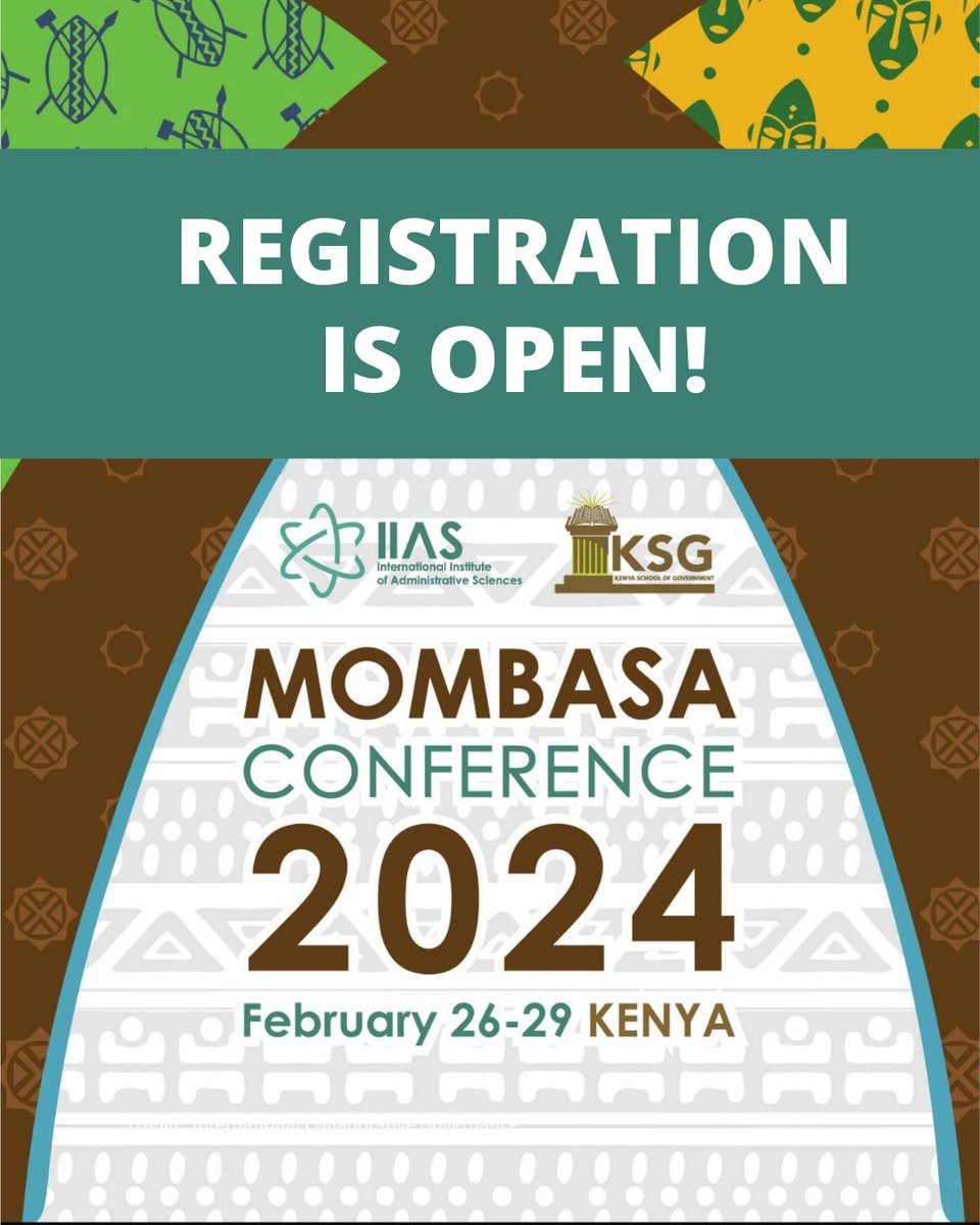IIAS_IISA's tweet image. 📢 Registration for IIAS-KSG Mombasa Conference 2024 is open!

🎓 We are preparing an exciting scientific event for public administration scholars and professionals from all over the world. It will be a great place to participate in contemporary debates in your field of interest