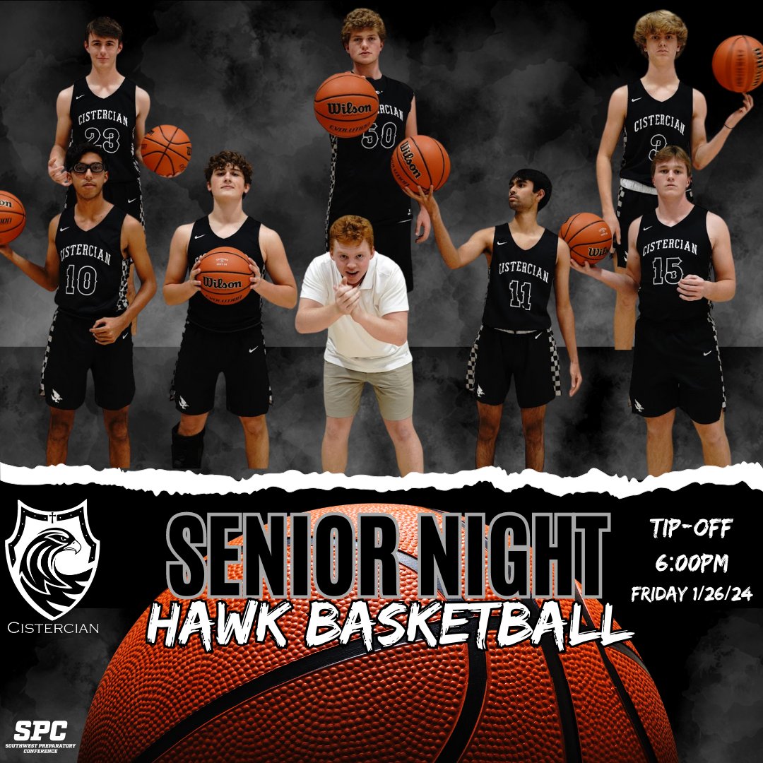 Senior Night!! Hawks take on Founders @ 6:00pm!! Don't miss it!! #HawksEAT #SeniorNight <a href="/TXPSMedia/">Texas Private School Media</a> <a href="/TXPSbasketball/">Texas Private School Basketball</a> <a href="/spcsports/">SPC</a> <a href="/VYPEDFW/">VYPE DFW</a> <a href="/informerhawks/">Cistercian Informer</a>