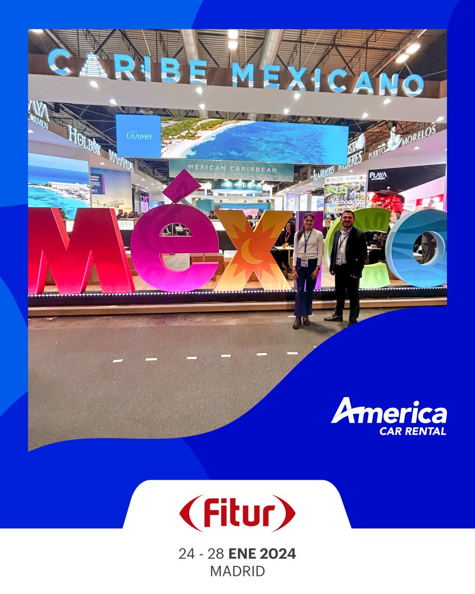 🚙🗺Encantados de formar parte del pabellón Caribe.
Rodeados de colegas en el 𝘁𝘂𝗿𝗶𝘀𝗺𝗼 𝗺𝗲𝘅𝗶𝗰𝗮𝗻𝗼.

#AmericaCarRental #CarRental #rentadeautos #Fitur #madrid #turismo