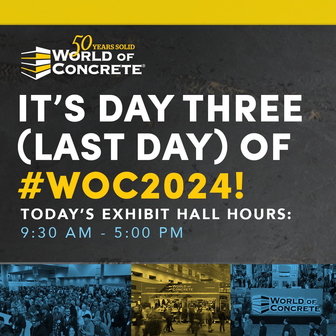 It's officially the last day of #WOC2024! There's still lot's of time to network, find industry suppliers and check out all of our events!