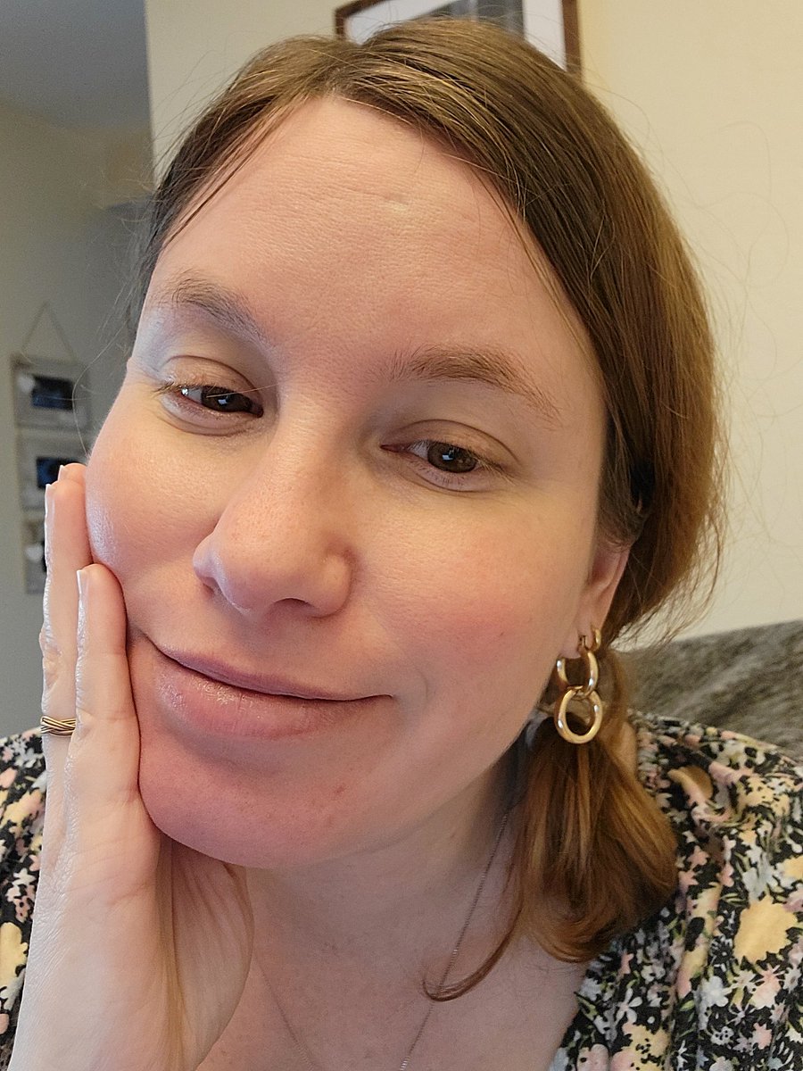 Today I'm feeling tired and super pregnant, and wearing these double hoops I bought in 2022 #earringsof2024