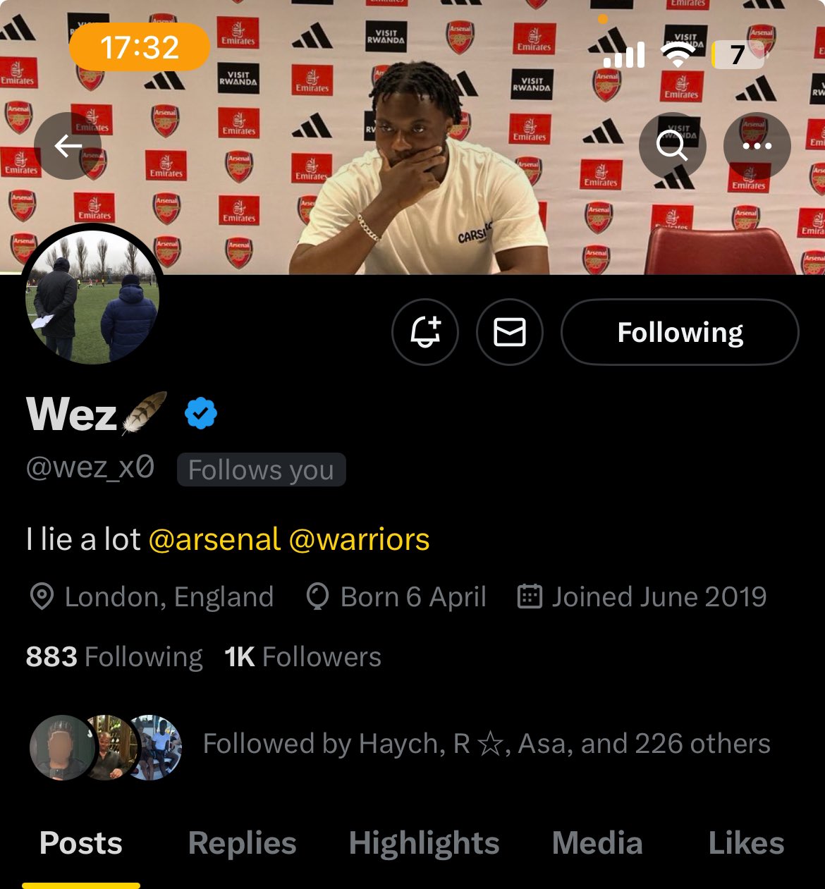 Arsenal twitter online stream