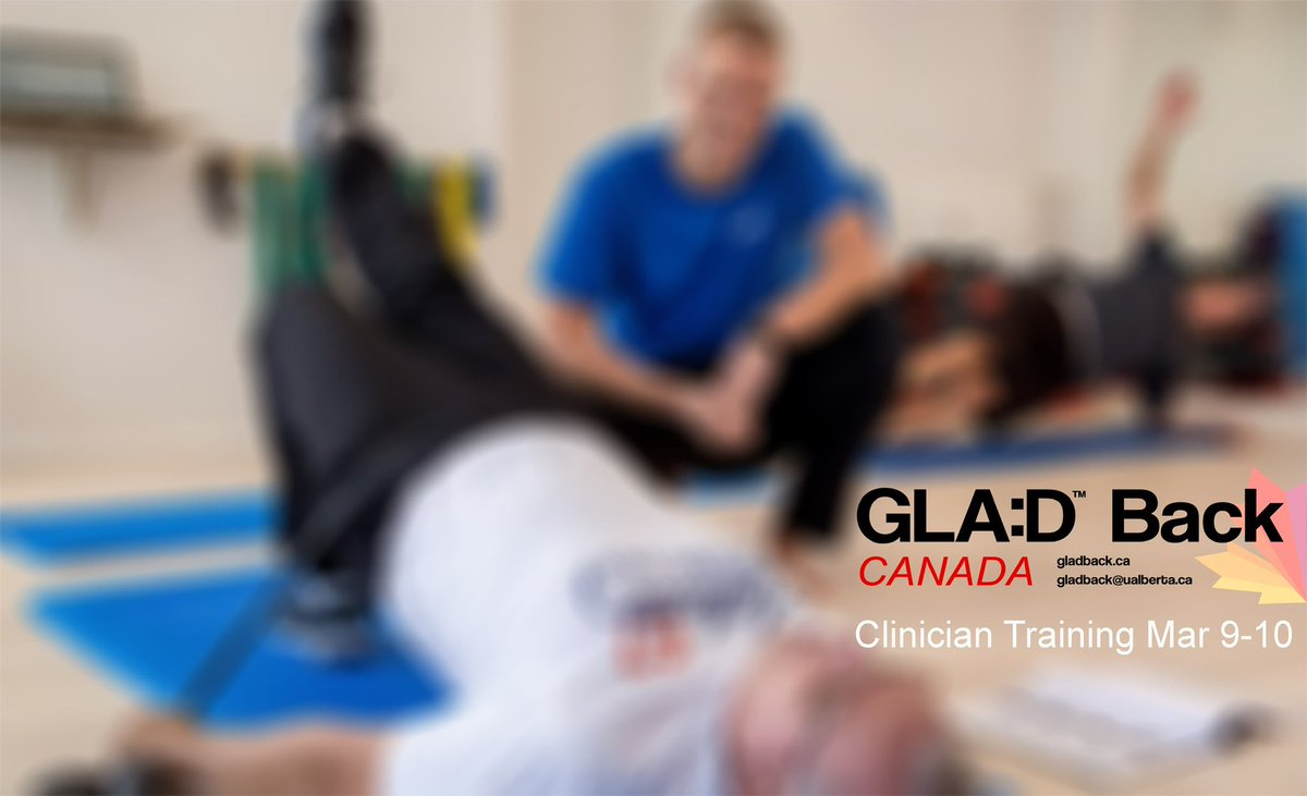 Excited to announce our next GLA:D Back Canada Clinician Training … for more info email gladback@ualberta.ca or to register click here gladback.ca/clinician-trai…