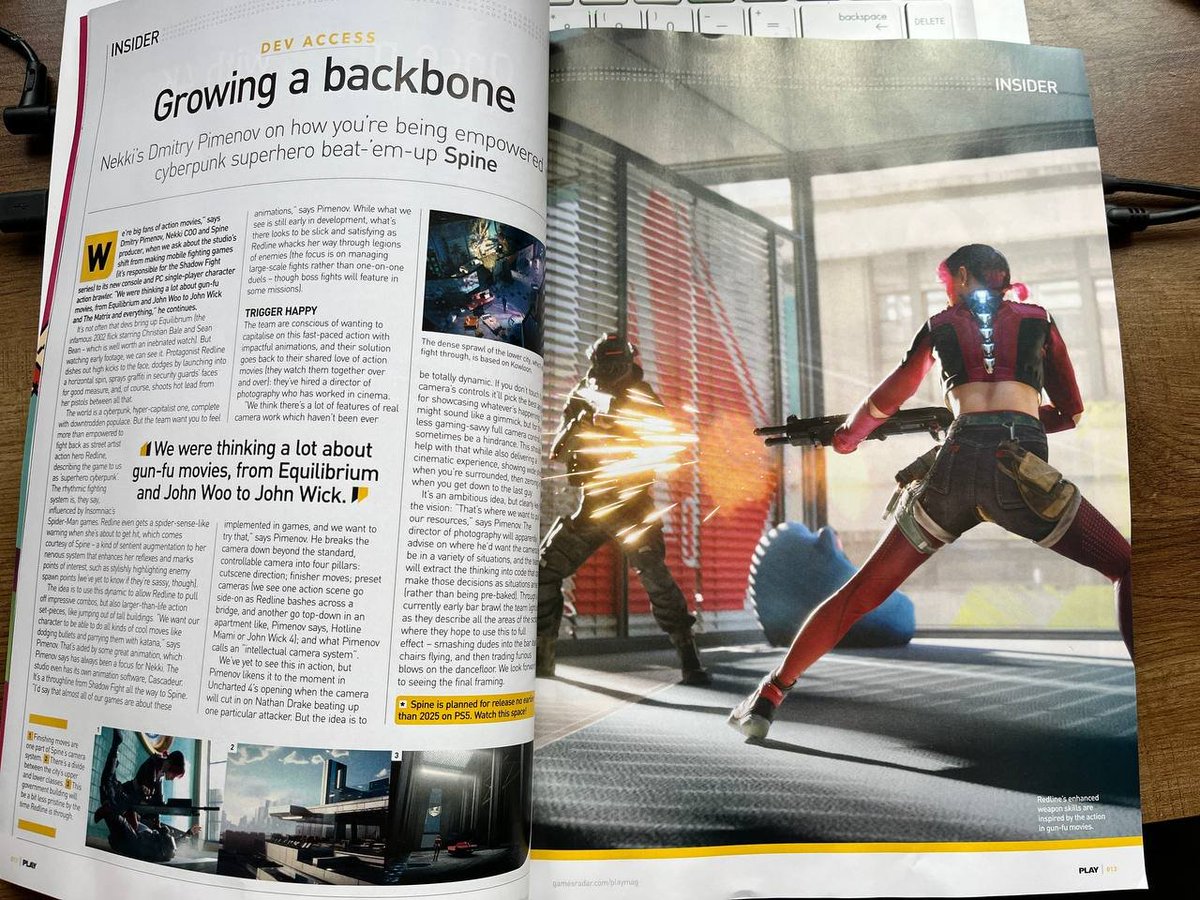Redline featured in @PLAYgamingmag's latest issue!

Game producer @DmiPim spills the beans on SPINE's backstory, development journey, and also shares exciting insights.

The 1st SPINE museum exhibit is officially on display! #playSPINE #PLAYMagazine