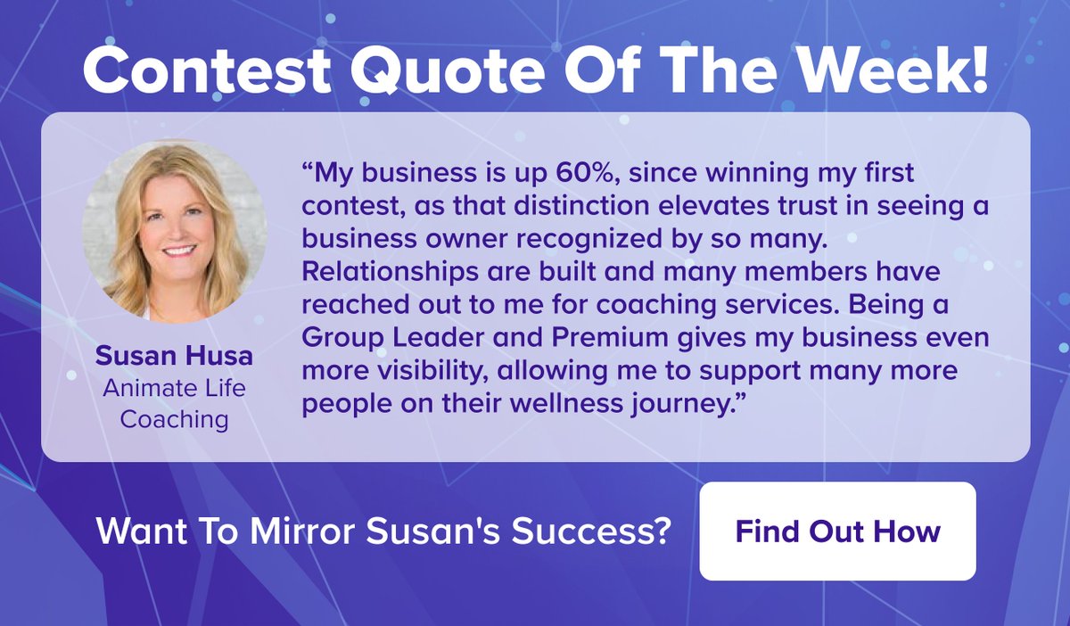 Our 2024 Local Business Person Of The Year contest is in full swing. Vote here: lnkd.in/e_BDC2qY. And if you want to hear a past winner explain how the contest helped boost her biz by 60%, join us at our Make It Big Event on 2/1 at 3 p.m. EST: lnkd.in/ebd5EyAe.