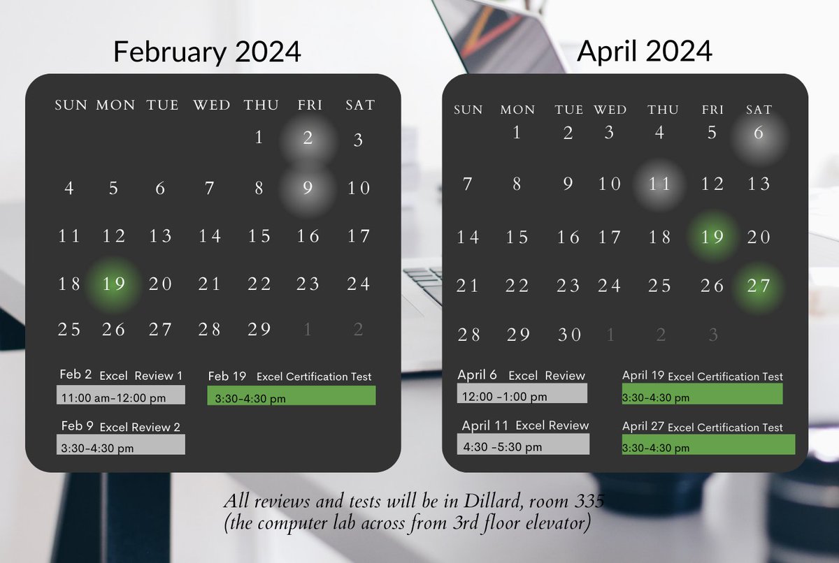 🆕Sign up to reserve a test spot for this semester.  Seats are limited.  🖥️⌨forms.office.com/r/sKzgd2acPT 🟩For business majors and MBA students🟩