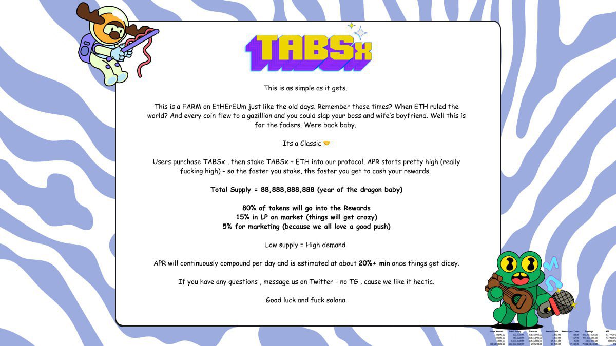 TABSxProtocol's tweet image. Saw Oppenheimer lastnight, honestly Nolan is a genius. 

Heres the “tldr” (took me a year to figure out what that meant) 

Also we will be launching today anywhere from 3PM EST - 6PM EST (we may time rug cause we like to edge ppl) 

Also weve changed 5% marketing to 10% marketing…