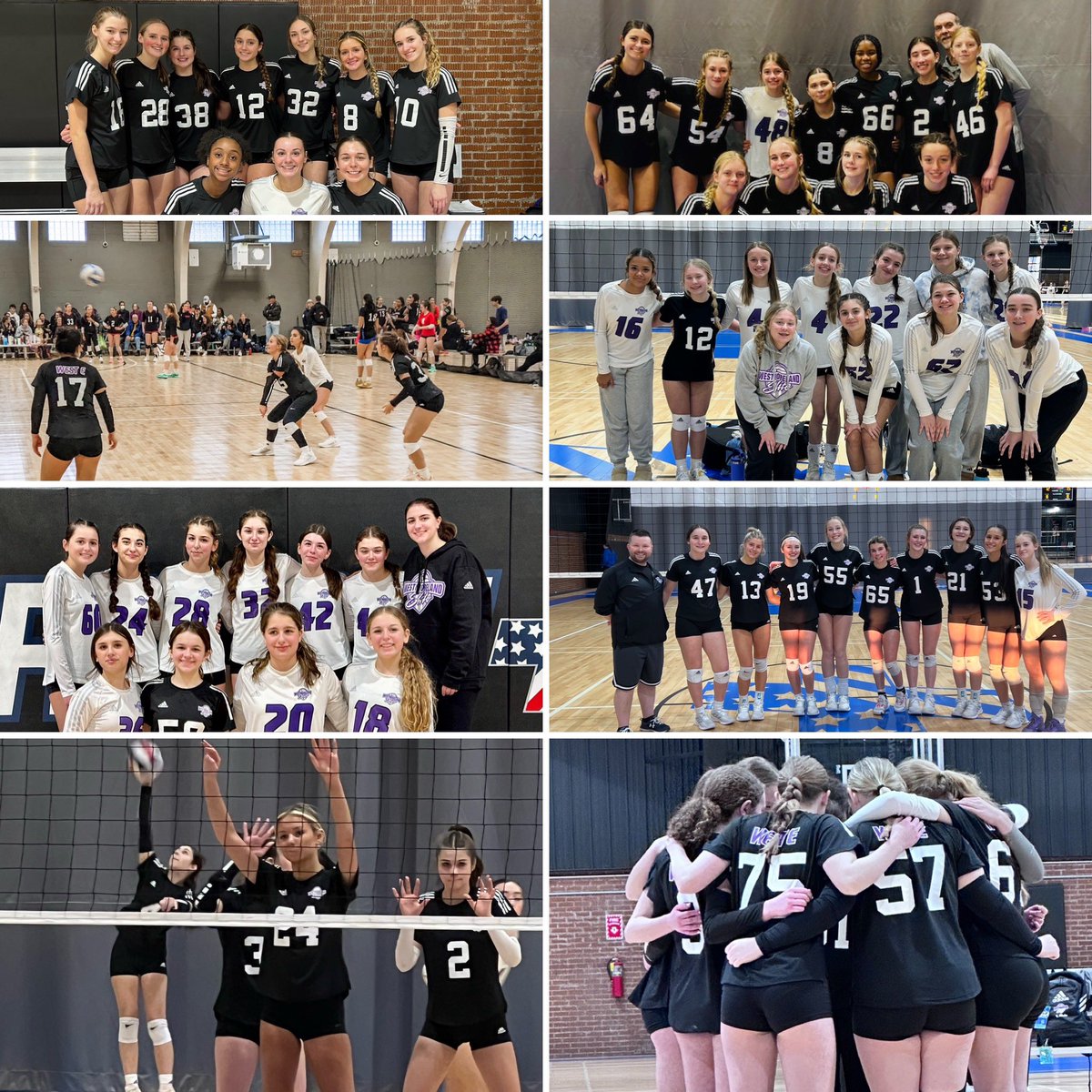 Great first weekend of tournaments last weekend!  🏐💜🖤