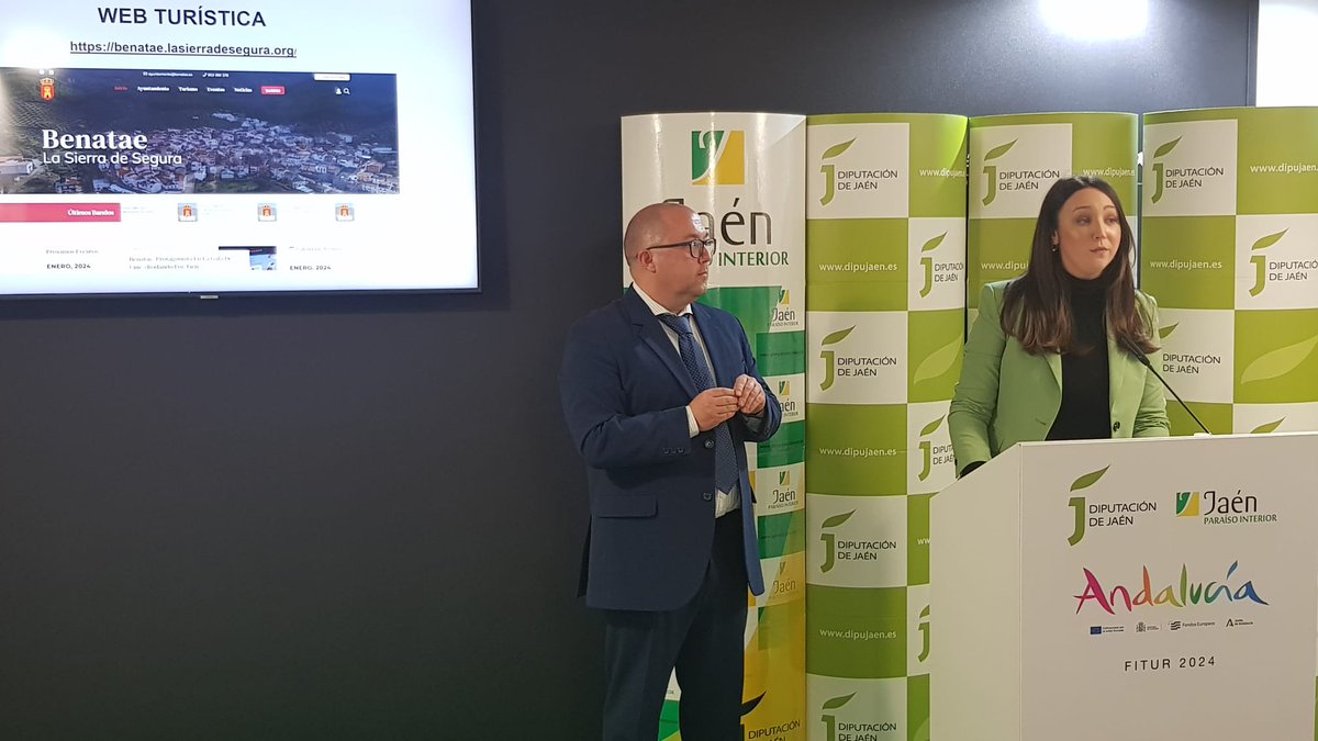 dipujaen's tweet photo. 🧳🏞La diputada de Igualdad y Juventud @Mariadruizs97 participa en la presentación de la nueva plataforma digital y folleto turístico de la localidad de Benatae
#JaénEnFITUR #Benatae https://t.co/tQ3pf3sg3I