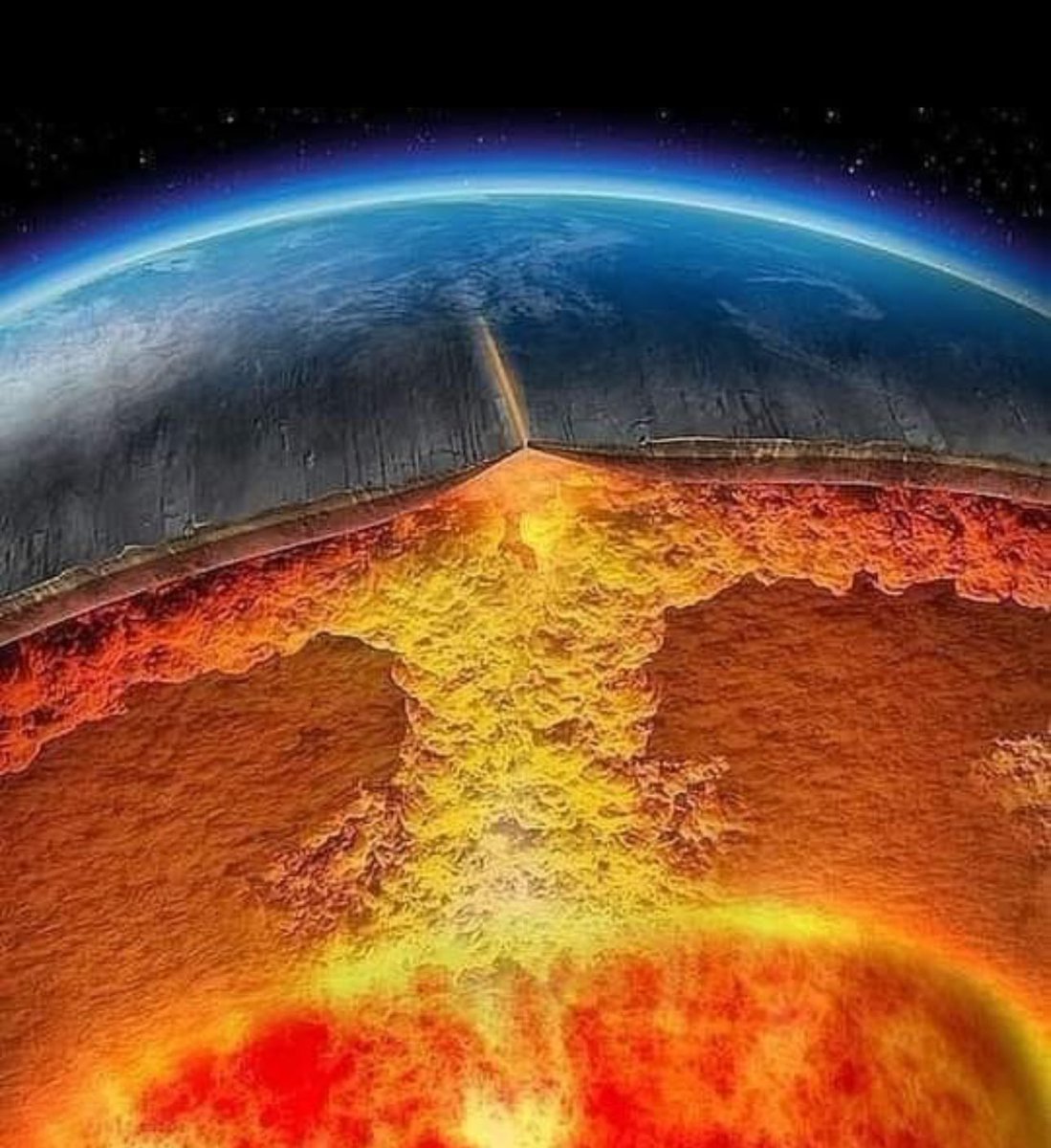 The Earth's core is as hot as the surface of the Sun. The Earth’s heat can power our world millions of times over through thermal engines like a Stirling Engine. The Earth is composed of molten metals and reaches temperatures of about 6,000 °C the Sun's surface is 5,500°C.