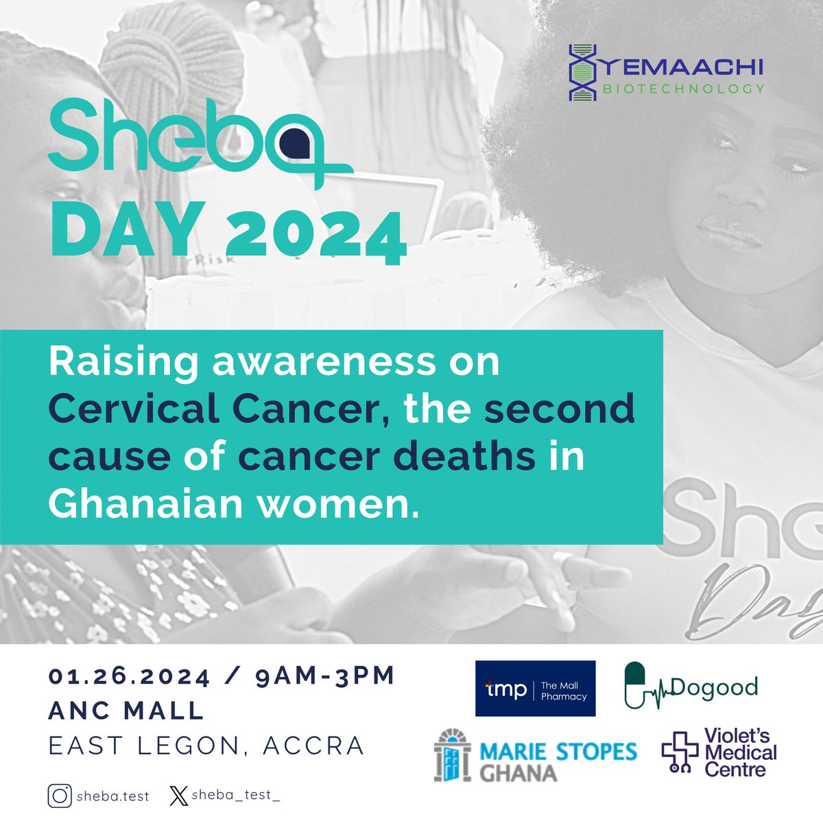 Sheba_Test_'s tweet photo. We are thrilled to be joined by our partner @MarieStopes_Gh at #ShebaDay tomorrow, to provide invaluable insights and resources on HPV vaccination, a crucial cornerstone in the prevention of cervical cancer.  #PreventCervicalCancer #HPVvaccination #HPVScreening https://t.co/tzLRlwDfxx