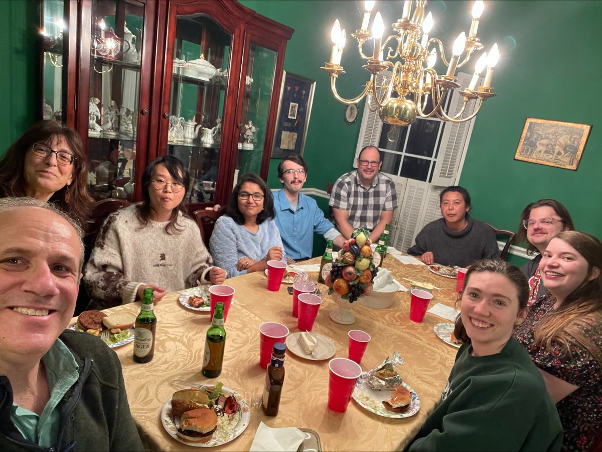 The official beginning of the semester get together was a success! Good food, lots of laughs, and barely any lab talk!