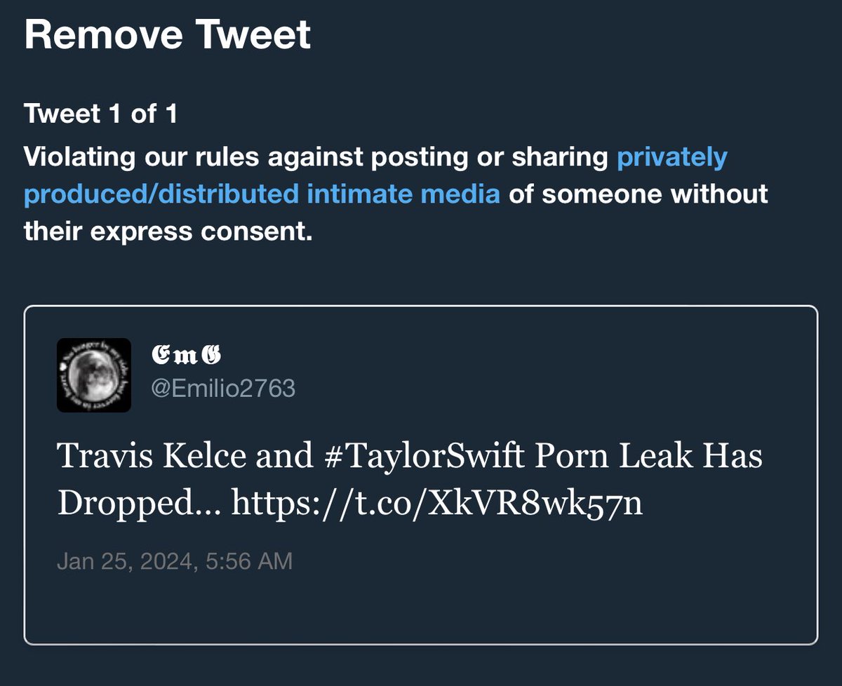 EmG on X: My Account REALLY Was Just LOCKED For “Sharing Privately  Produced INTIMATE Media” For Sharing an AI CARTOON Meme of TaylorSwift and OSCAR  The GROUCH Like It Was a REAL Porn Video I STOLE Off Taylors HardDrive…  https ...