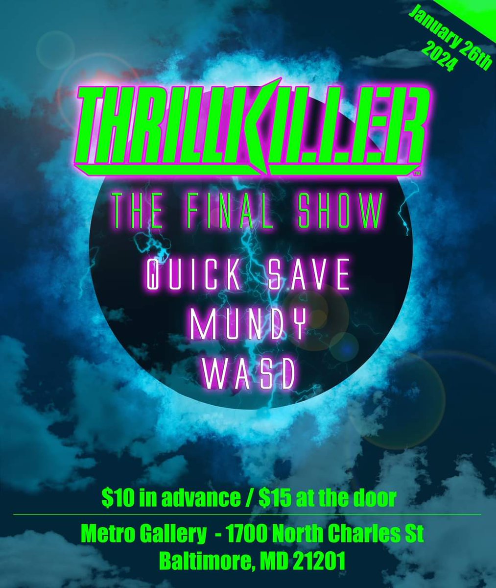 Tomorrow is the FINAL SHOW

We have planted incredibly special night with a wonderful line up of bands

You don't want to miss this event