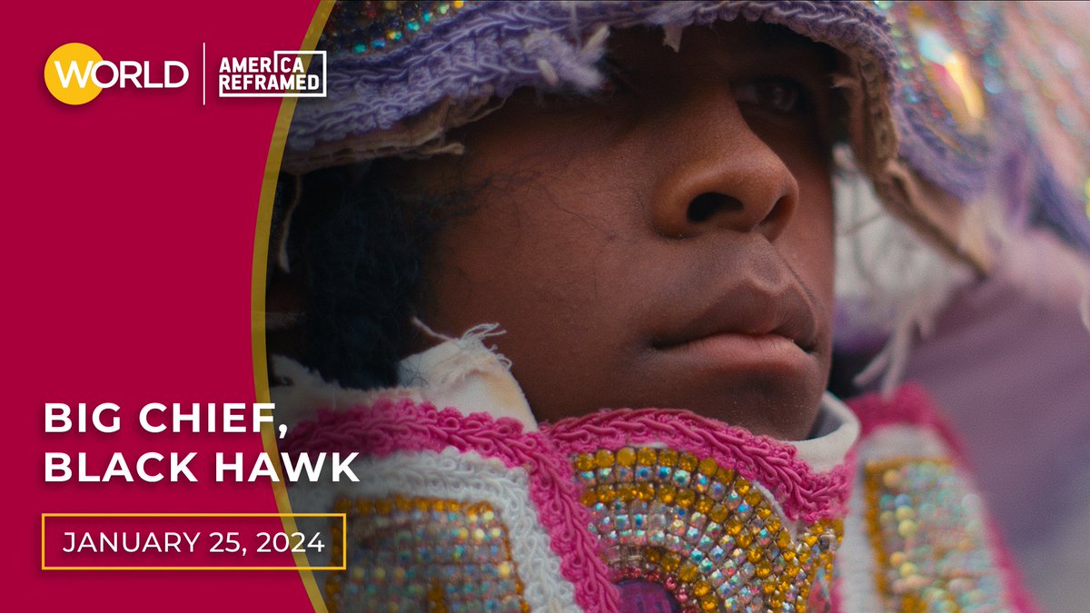 TONIGHT: Masking is more than a hobby or just a yearly event. For the people who pursue it, it is their lives. Explore New Orleans’ vibrant Black Masking Mardi Gras Indian culture in @AmericaReFramed’s #BigChiefBlackHawk at 8/7c on @WORLDChannel. bit.ly/ARF_BgChiefBkH…