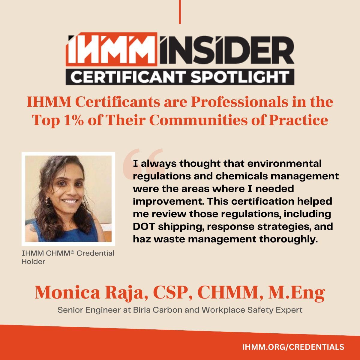 TheIHMM's tweet photo. IHMM certificants are professionals in the top 1% of their communities of practice. #GetCertified and join this elite group.
https://t.co/fI11iZa0bl
#CHMM #IHMMInsider #GetCertified #CertificationsMatter https://t.co/iMagfyEmvi