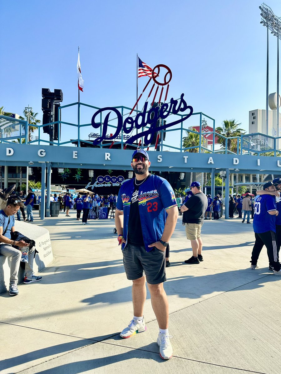 rancioo's tweet photo. Can’t wait for baseball season! 🧢⚾️
#tbt #dodgers #prideNight https://t.co/95DWQd77Qv