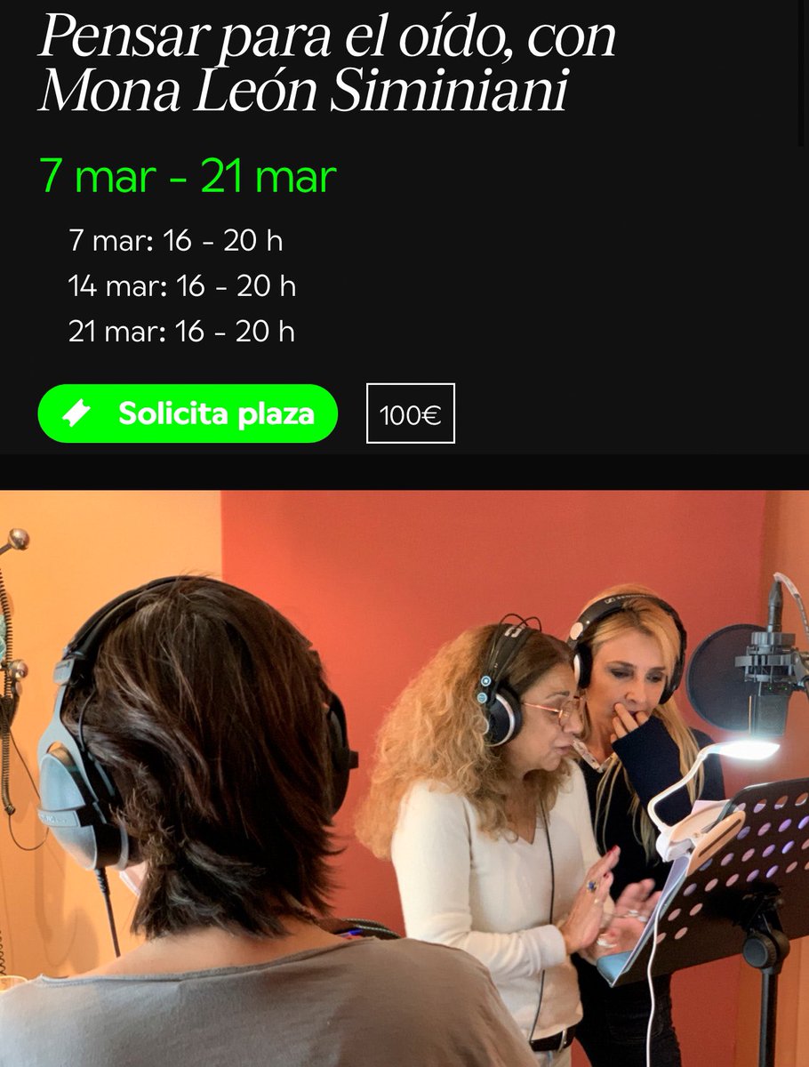 No se pueden perder el taller de <a href="/MonaLSiminiani/">Mona León Siminiani</a> en <a href="/LaCasaEncendida/">La Casa Encendida</a> !

Toda la magia detrás de ¿Hablas Miedo? y Muy de Sherlock Holmes.

Reserven su cupo por aquí 👇
lacasaencendida.es/cultura/pensar…