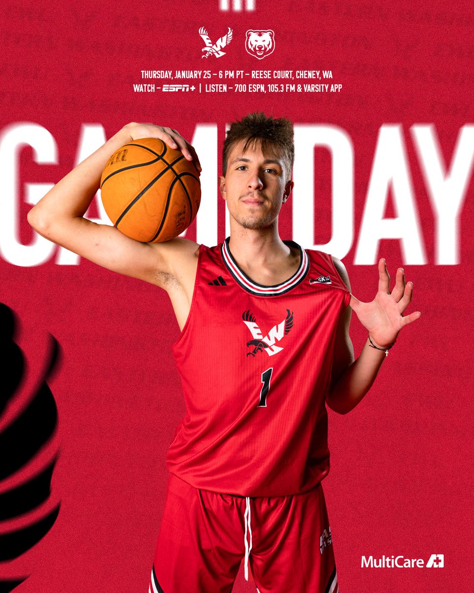 Gonna be a good one at Reese Court tonight. #1 EWU vs. #2 UNCO!

🆚 Northern Colorado
⏰ 6 pm
📍 Cheney, Wash.
📺 ESPN+
📻 <a href="/700ESPN/">700 ESPN</a> / Varsity Network
📊 ewustats.com
📑 loom.ly/eDXS2Cw
📲 loom.ly/VOj1z0I

#GoEags #LetItFly #BigSkyMBB | <a href="/EWUAthletics/">EWU Athletics 🦅</a>