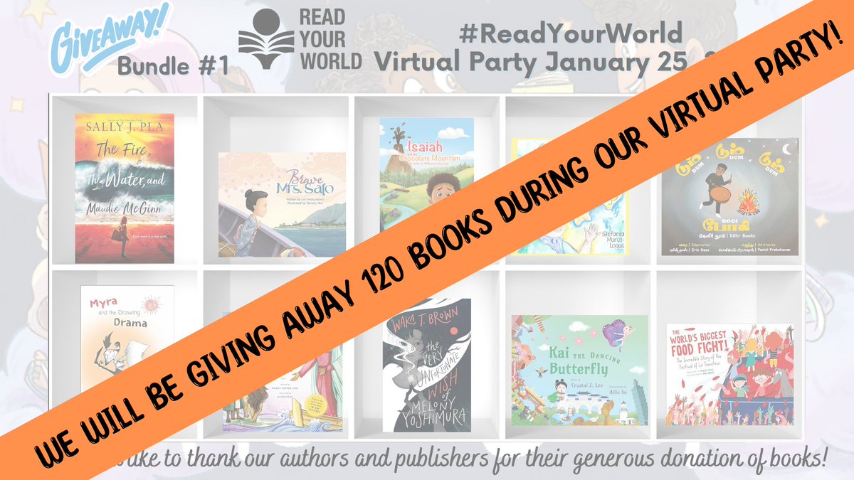 Happy Multicultural Children's Book Day!📚🎉 Join us TODAY at 9pm EST for the @MCChildsBookDay annual virtual book party. We have over 120 books to giveaway. Register here: shorturl.at/vDUY4 #readyourworld