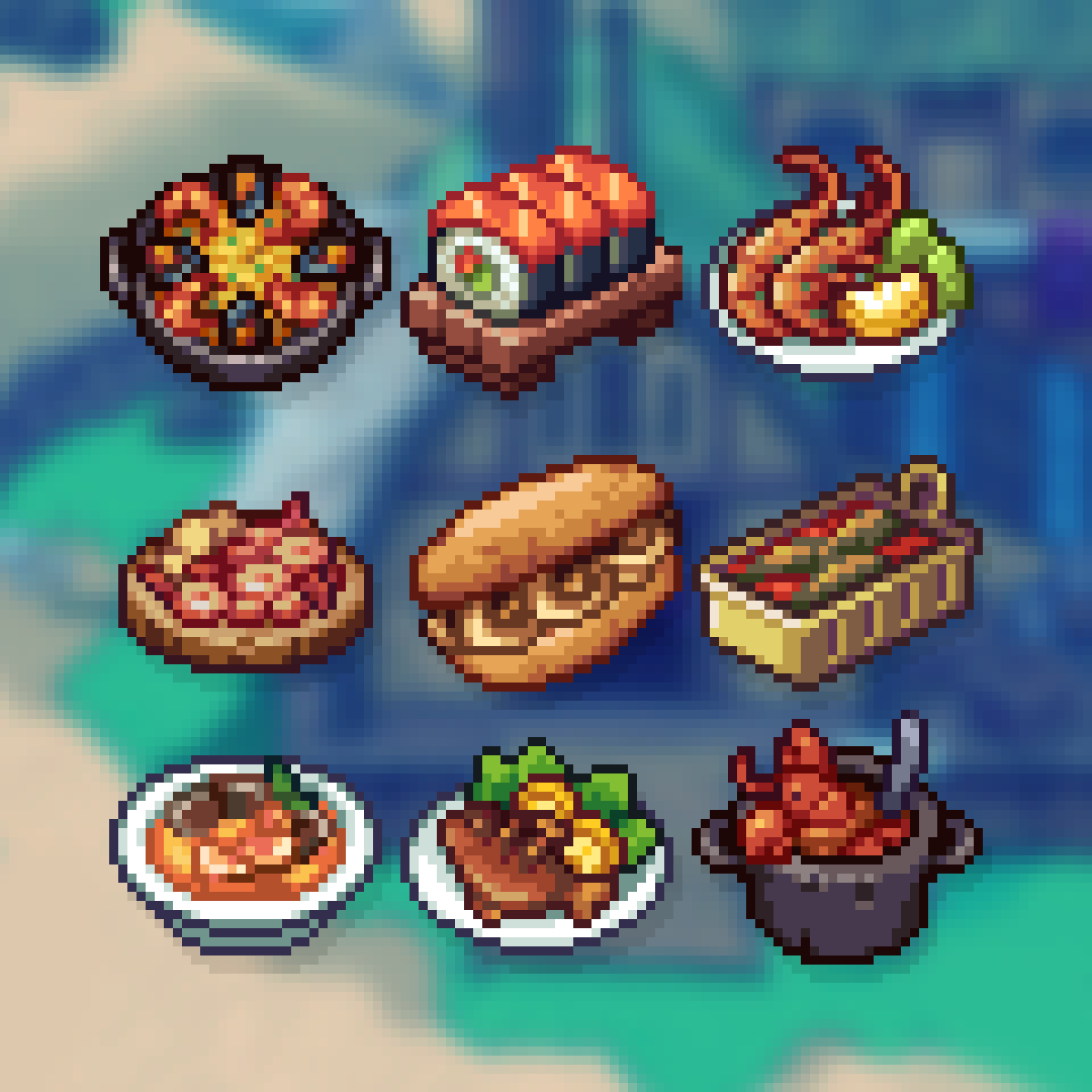 TravRestGame's tweet photo. New fish mean new dishes! 🐠🍥

Go grab some new ingredients for those recipes in the coming #TravellersRest 🍺 update! 

Available now on Early Access for PC (Steam, GOG and Epic)! https://t.co/iffHMP4weq