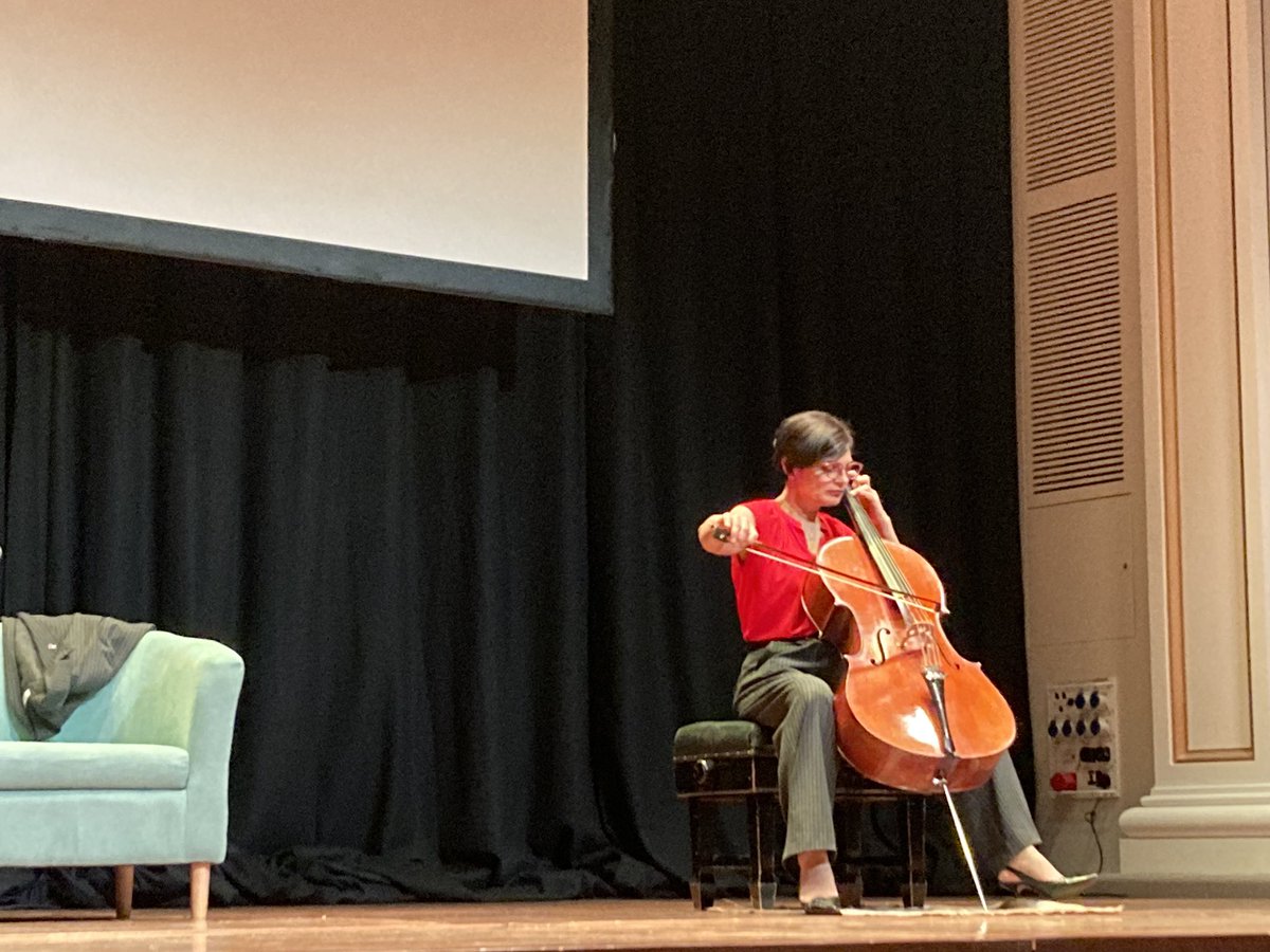 Just the Shadow Secretary of State for Culture @ThangamMP playing the cello to @aborchestras delegates. And telling us that she begins each day by practising in her office. Folks, I think we can be assured the future of culture is in very good hands.