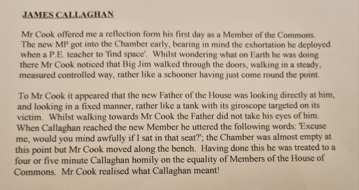 exPremiers's tweet photo. 📢 When in 1990 I started researching the lives of ex-prime ministers, I had no idea James Callaghan would become one of my great heroes.

😊 Of all the wonderful stories shared with me about him, this from the late Frank Cook MP is amongst the best.

#EdwardHeath #JamesCallaghan https://t.co/DlEVfu0WXx