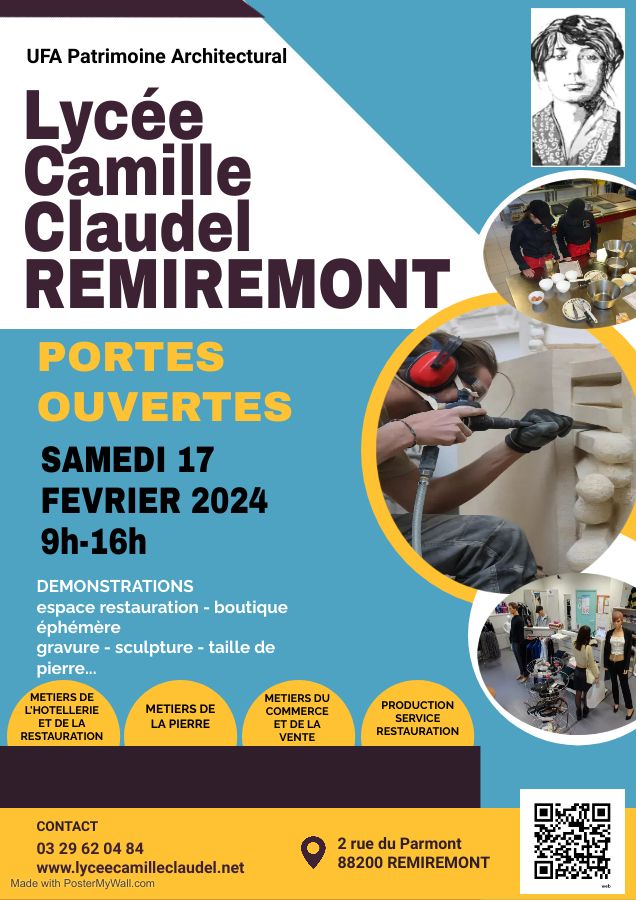 LRemiremont's tweet photo. Le 17 Février, venez découvrir les différentes sections des Métiers de la Pierre présentes au Lycée en visitant nos ateliers et en rencontrant nos élèves, apprentis et professeurs! 
#portesouvertes2024 #orientation #apprentissage #metiersdelapierre https://t.co/5pBvSan0Op