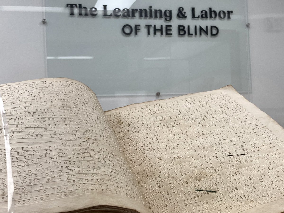 So excited to see my first gallery exhibition come to life! The stories of, and in, these early tactile books for the blind are incredible, and our exhibits team did an amazing job bringing them together.