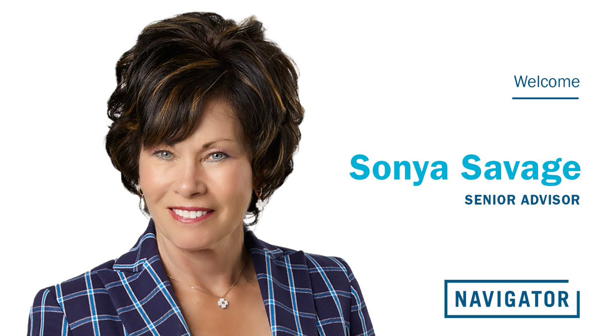 Navigator (@navltd) on Twitter photo 1/2 Welcome, <a href="/SonyaSavage/">Hon. Sonya Savage, KC</a>! Sonya joins the Expert Panel of the Canadian Centre for the Purpose of the Corporation and will provide public policy advice to Navigator as a Senior Advisor, drawing on decades of industry experience including as AB Minister of Energy and Environment. 1/2 Welcome, <a href="/SonyaSavage/">Hon. Sonya Savage, KC</a>! Sonya joins the Expert Panel of the Canadian Centre for the Purpose of the Corporation and will provide public policy advice to Navigator as a Senior Advisor, drawing on decades of industry experience including as AB Minister of Energy and Environment.