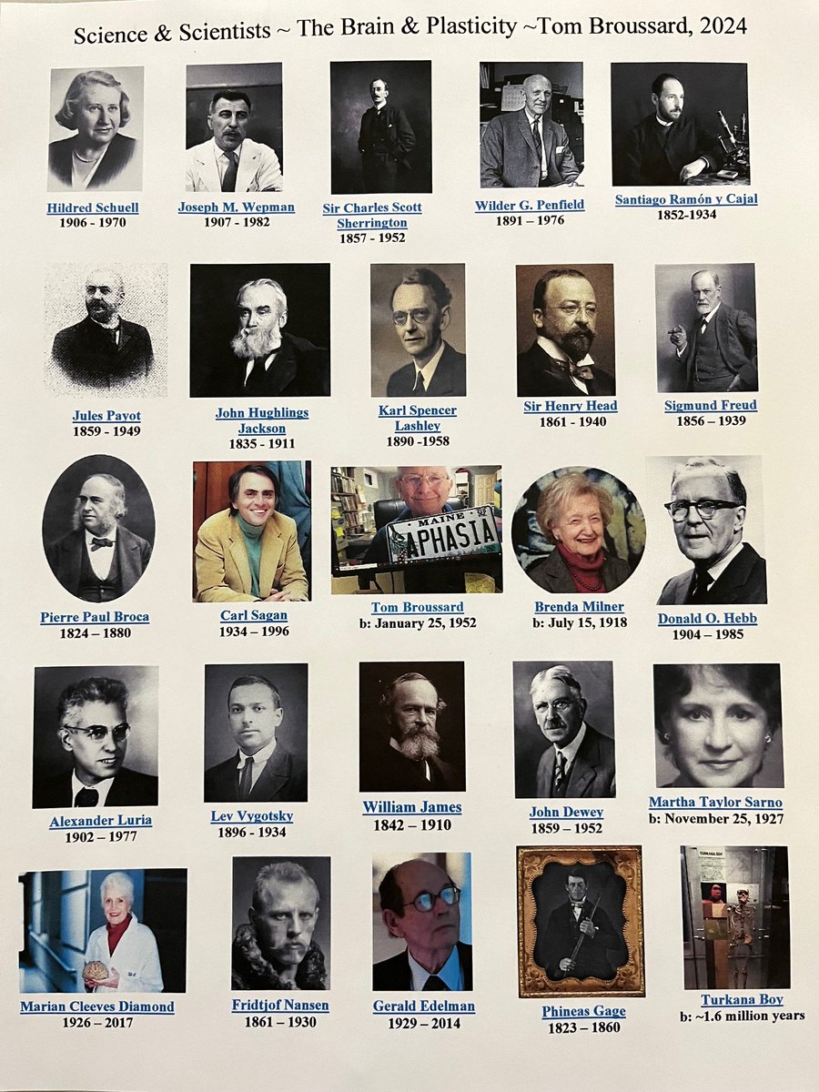 This one-page PDF with the names of the 24 brain/stroke/aphasia scientists hyperlinked to each article. It is a gift on behalf of Aphasia Nation’s Annual Facebook fundraising event on Tom’s 72nd birthday. It is on AphasiaNation.org  youtube.com/live/fbF7JkscP….