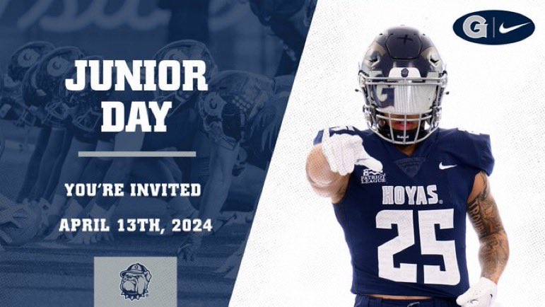 Thank you Georgetown and @jackwmcdaniels for inviting me up to Junior Day! 🐶🦴 #HoyaSaxa #Hoyas #Georgetown ———— @HoyasFB @coachkrd @CoachRSpence @CoachThames21