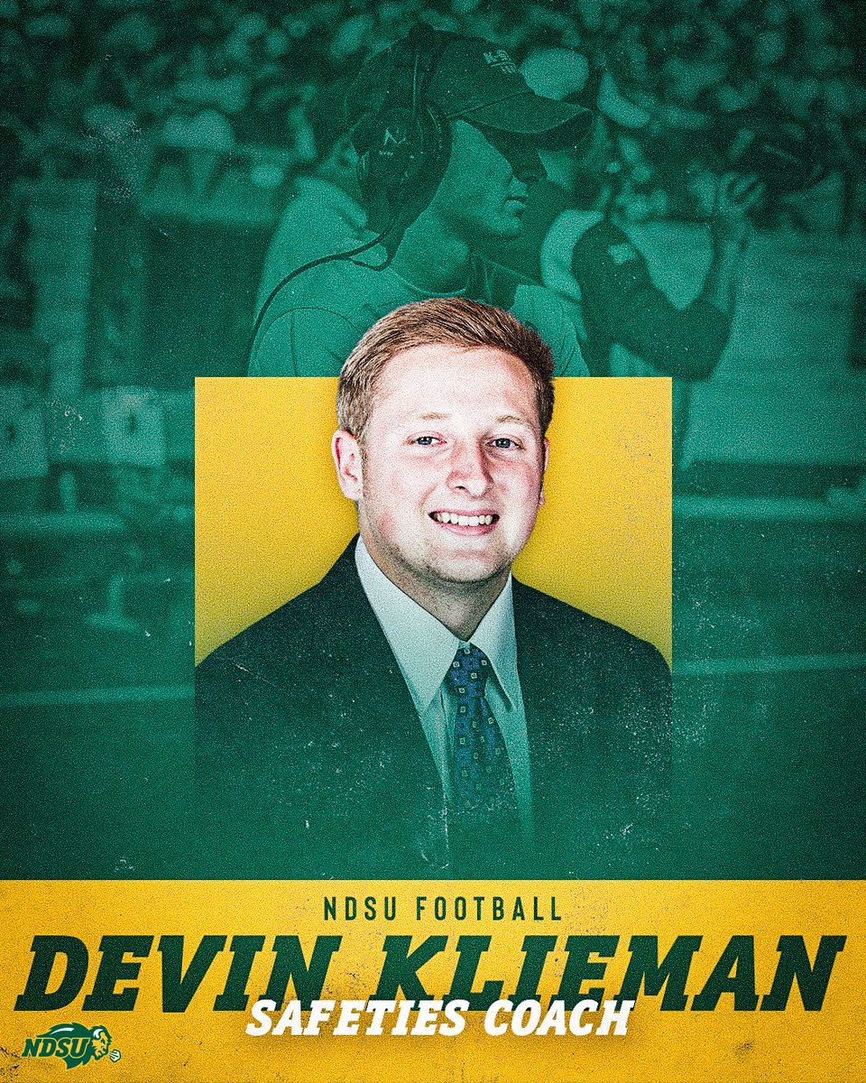 Devin Klieman has returned to Fargo as the Bison safeties coach after five seasons on the defensive staff at Kansas State. Welcome home, Devin! 🤘 🗒️: gobison.com/news/2024/1/25…