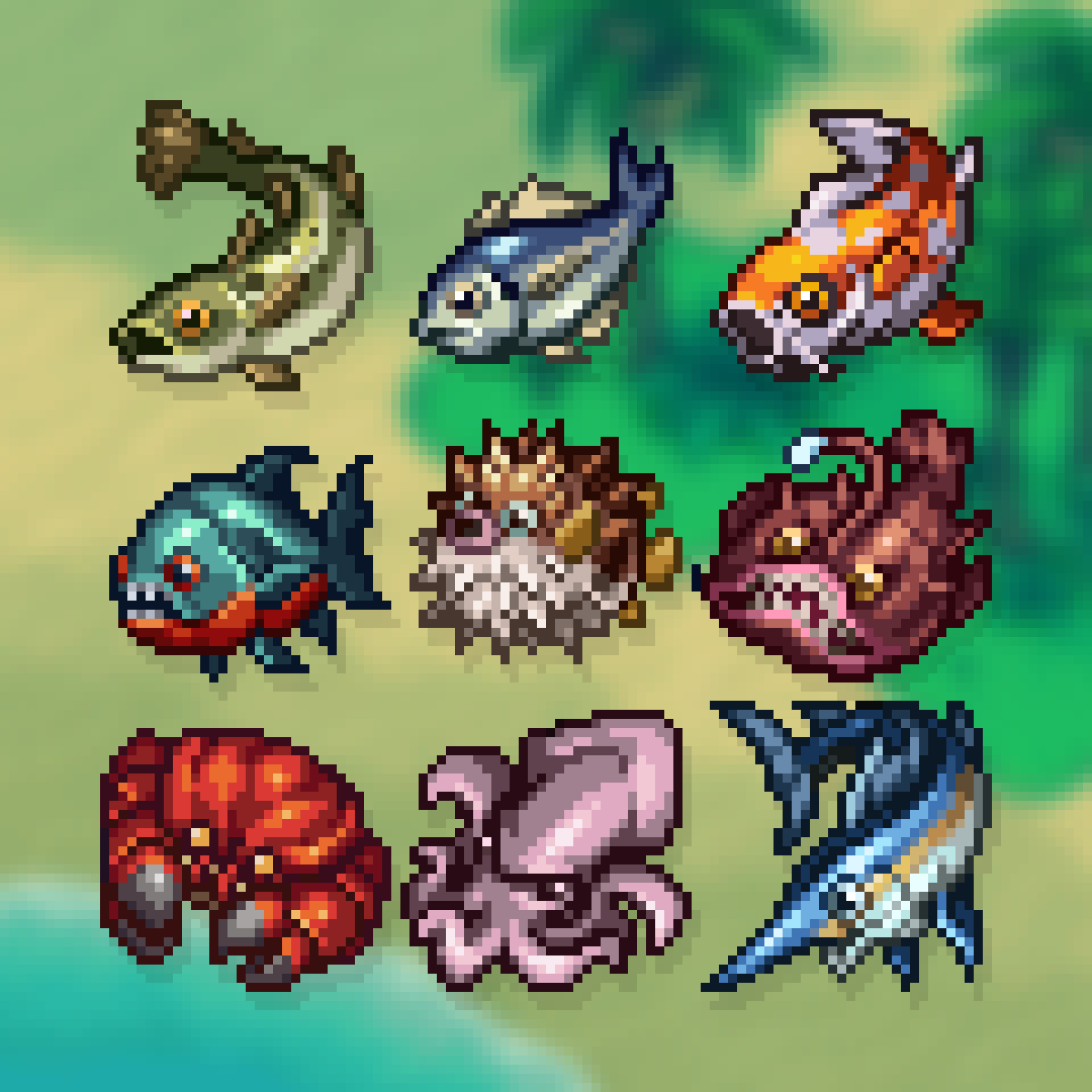 TravRestGame's tweet photo. Fishing 🎣 confirmed for the new #TravellersRest 🍺 update!! 

🐡 32 types of fish 
📒 Fish Diary. Collect info, check fish caught, seen and find new ones

And more! https://t.co/8MFXQgS6RH