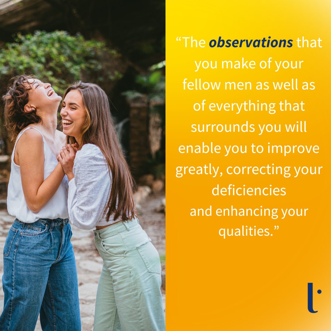 Logosophy's tweet photo. An excerpt from the book ‘Bases for Your Conduct’ by Gonzalez Pecotche.

📚This book offers great insight on how to turn observation into a powerful and conscious force to promote improvement in our lives. You can download it for free: https://t.co/pLIhZtXlVg 
#life #conscience https://t.co/CiPDXWnLj0